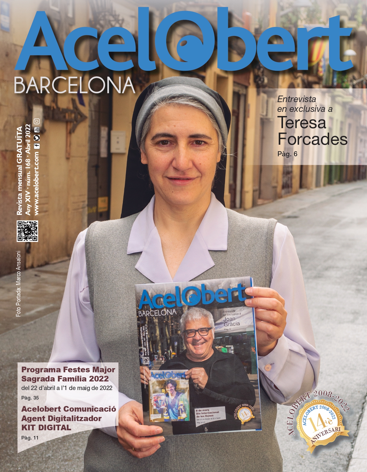 Portada Revista Acelobert Barcelona 166. Abril 2022